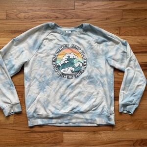 Take Me To Paradise Hurley Blue Tie-Dye Crewneck Size XL